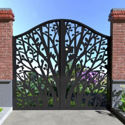China Laser Cut Metal Decorative Gate Aluminium Ornate Metal Garden Gates for sale