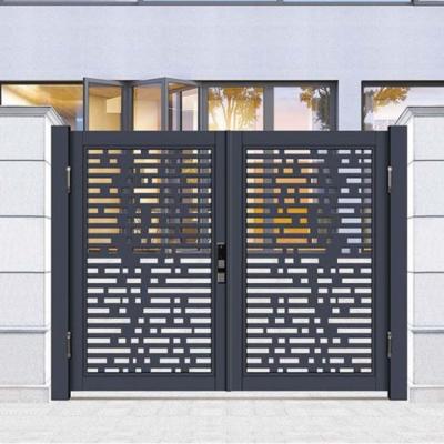 China Automated Ornamental Wrought Iron Gates Decorative Aluminum Driveway Gates for sale