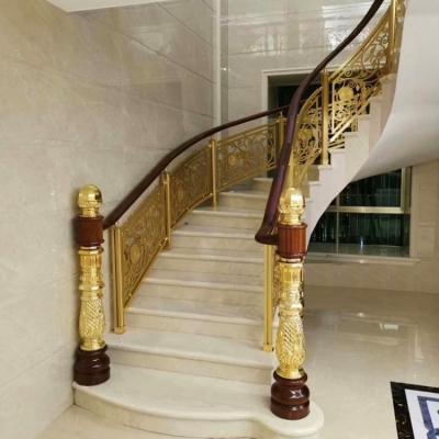 China Laser Cut Metal Stair Railing Oxidation Stainless Steel Step Railing for sale