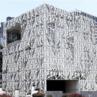 China Decorative Metal Curtain Wall 3D Aluminum Perforated Cladding Panels for sale
