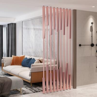 China Aluminum Pink Column Screen Partition Divider For Living Room for sale