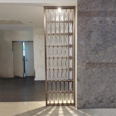 China Crystal Glass Stainless Steel Room Partition Customized Size for sale