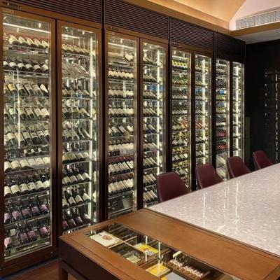 China Do refrigerador controlado do vinho da temperatura trabajo em metal decorativo para o restaurante à venda