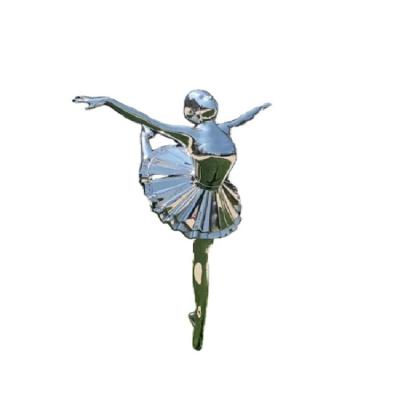 China Stainless Steel Ornaments Metal Sculpture Metal Ballerina Dancing Statue for sale