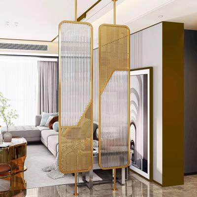 China Modern Style Metal Single Panel Room Divider Indoor Decorative Bright for sale