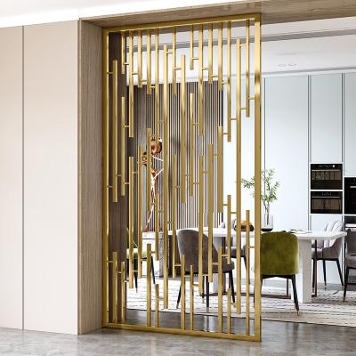 China Modern Laser Cut Metal Room Dividers Partitions Gold Popular Colors for sale