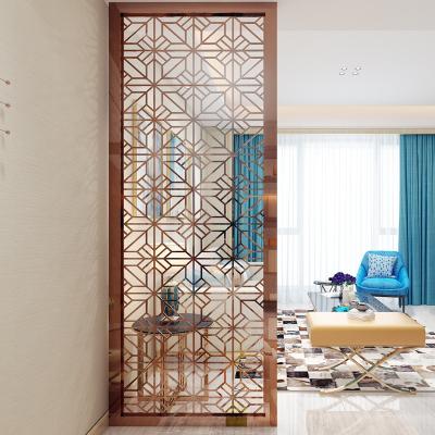 China Rose Gold 201 Stainless Steel Room Divider Strong Support Te koop