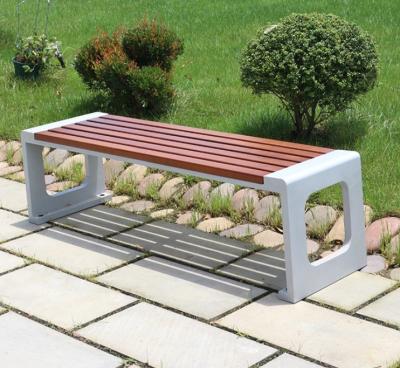China Stainless Steel  Wood Outdoor Metal Bench Parks And Gardens for sale