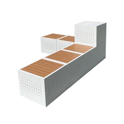 중국 Outdoor Anti-Corrosion Wood Galvanized Steel Structure Variable Combination Bench 판매용