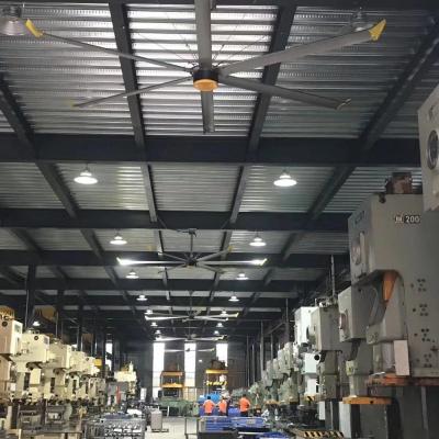 China junyi Hvls Industrial Ceiling Fan Cooling Ventilation Exhaust Fan With Pmsm Motor for sale