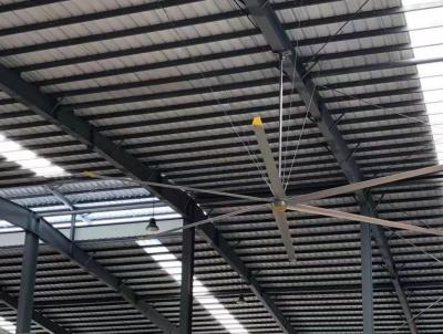 China 24FT Big Industrial Pmsm Hvls Ceiling Fan For Air Cooling And Ventilation for sale
