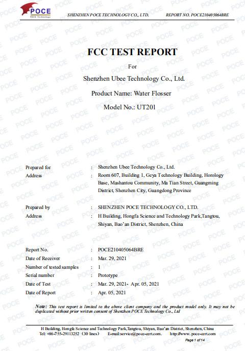 FCC - Shenzhen Ubee Technology Co., Ltd.
