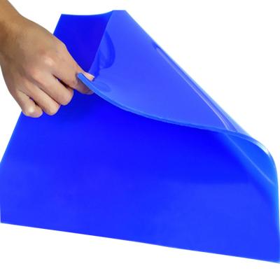 China Tapete adesivo de silicone ESD lavável de alta espessura 3mm 5mm azul para salas limpas à venda
