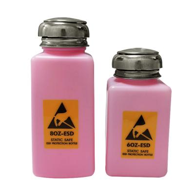 China 4OZ 6OZ 8OZ Pink Anti Static Safe ESD Dispenser Bottle For Solvent à venda