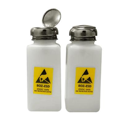 China Antistatic ESD White Bottle 200ml Chemical Alcohol Solvent Dispenser Plastic for sale