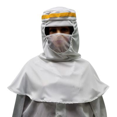 China Sub Microfiber Knitted Cleanroom Shawl Cap Dust Free for sale