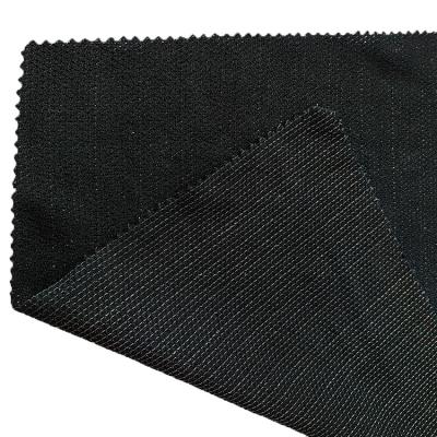 中国 165GSM 90% Nylon 10% Conductive Black Silver Knitted Fabric With Super Earthing 販売のため