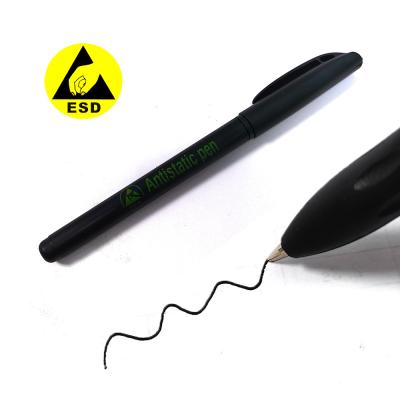 China 0.5mm ESD Antistatic Black Gel Pen With Antistatic Logo For Cleanroom Office for sale