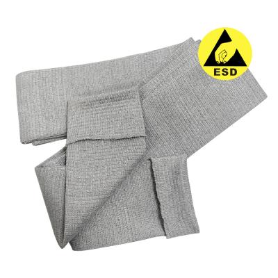 Chine 90% Polyester 10% Carbon Fiber Tubular ESD Antistatic Rib Circular Knit Fabric For Cuffs à vendre