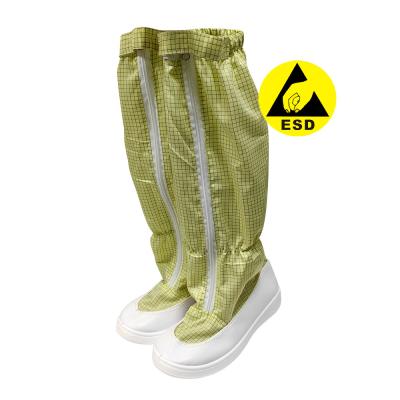 China Dust Free Unisex Durable Anti Static Work Shoe Cover ESD Clean Room PU Boots for sale