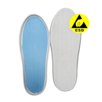 China Cleanroom Dustproof ESD Single Sole Antistatic White Safety Boots Sole Extra Large Size for sale