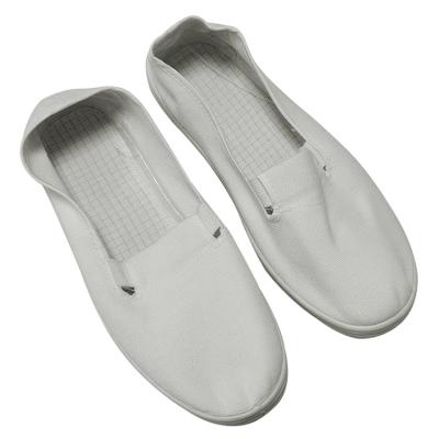 China Sapatos de sola de PVC de alta qualidade ESD Tecido respirável superior Antistático Sapatos de lona para laboratório à venda