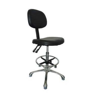 中国 PU帯電防止ESDの安全な椅子はブラック・アンド・ブルーのあと振れ止めの傾きのArmrestを任意着色する 販売のため