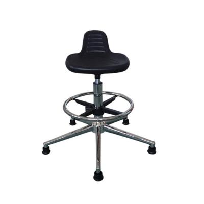 China 300 Lbs Polyurethane ESD Safe Chairs ESD Stool w/Chrome Foot Ring Pneumatic for sale
