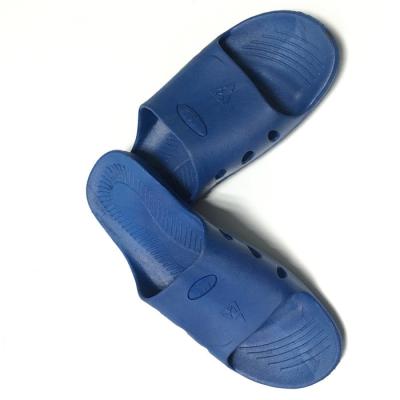China SPU Anti Static ESD Safety Shoes ESD Slipper 6 Hole Type White W/ESD Logo for sale