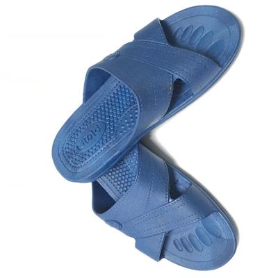 China Anti static ESD Slipper Cross Type SPU Material Color Blue Black White w/ESD Logo for sale