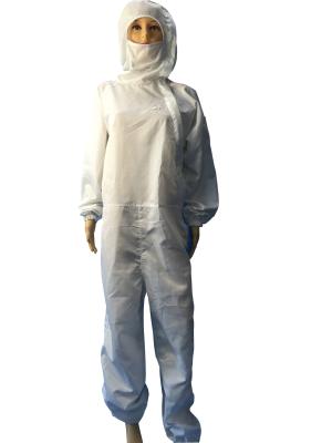 China Biotech / Pharmaceutical Industries ESD Coverall Stand Up Collar With Hood for sale