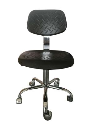China Polyurethane ESD Safe Chairs Anti Static w/Chrome Base And Aluminum Castor for sale