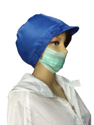 China Breathable Re Useable ESD Safe Clothing ESD Hat 5x5 Cm Top Mesh Window for sale
