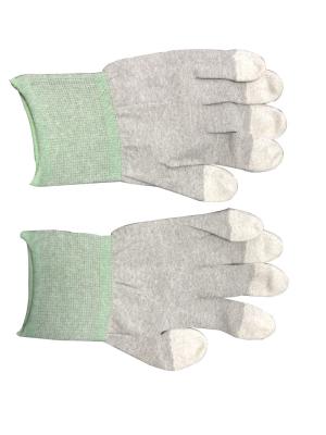 China ESD PU Top Coated Anti Static Gloves Polyester Liner With Carbon Filament Knitted for sale