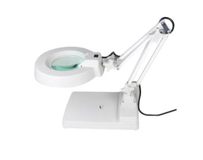 China White LED Illuminated Magnifying Lamp Table Top Magnifying Glass Energy Saving for sale
