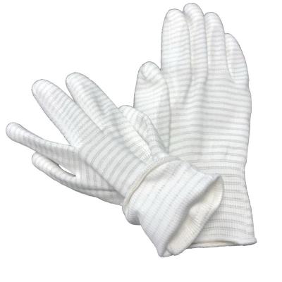 Cina L'anti filamento sicuro statico del carbonio della fodera del poliestere dei materiali dei guanti ESD ha tricottato in vendita