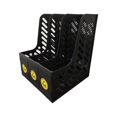 China A4 Size Permanent ESD Safe Magazine File Basket 3 Compartments Drawer Options for sale