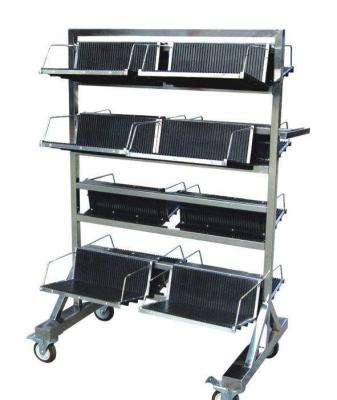 China ESD PCB Hanging Basket PCBStorage Rack Cart Stainless Steel 2.8 Inches for sale