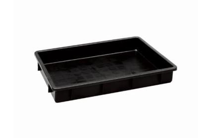 China Stackable Black Plastic Conductive Tray Polypropylene For Small Parts Storage for sale