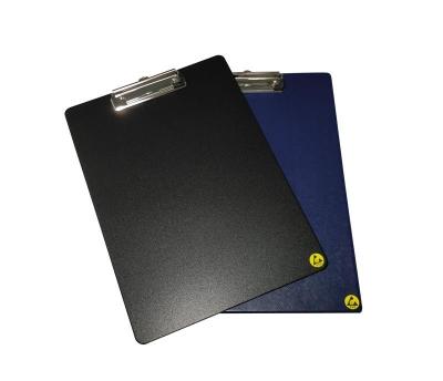 China Top Metal Clip ESD Office Supplies ESD Safe Clip Board Size A4 A5 With ESD Safe Symbol for sale