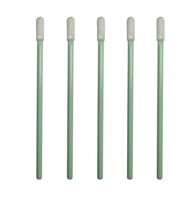 China Light Green Cleanroom Consumables Micro Polyester Foam Cleaning Swabs for sale