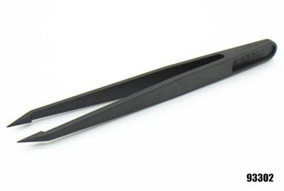 China Black Anti Static Tweezers Economic 933 Series Flat Tip Sharp Point All Available for sale