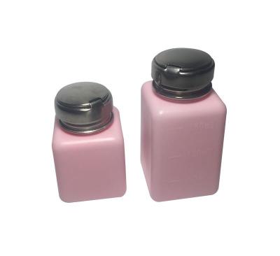 China Botella solvente de la prensa del dispensador del rosa del ESD del HDPE azul blanco del dispensador en venta