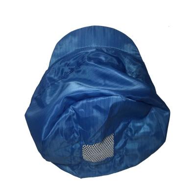 China Blue Color Anti Static ESD Visor Cap Elastic Ribbon Around Mesh Open On Top for sale