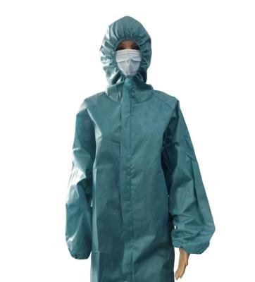 China 50gsm SMS PP Nonwoven Disposable Coverall Isolation Gown for sale