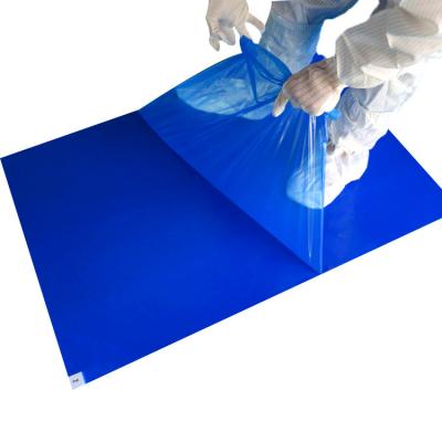 China 45 Micron Disposable Polyethylene Cleanroom Sticky Mat for sale