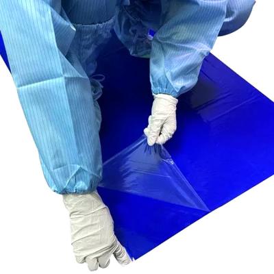 China Adhesive 30 Layer Disposable Peel Off Cleanroom Sticky Mat for sale