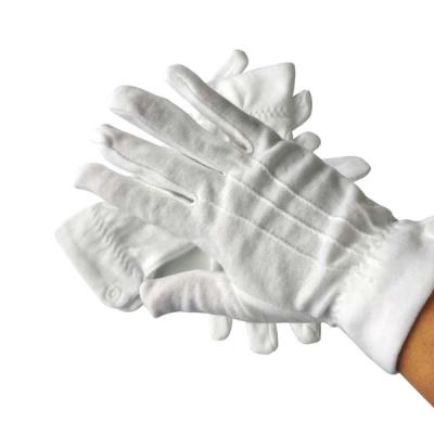 China 10.5 Inch 100% Cotton Seamless Knitting Anti Static Gloves for sale