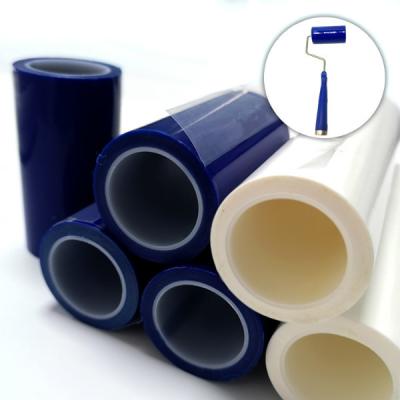 China White Blue Cleanroom 18m Disposable PE Sticky Lint Roller for sale