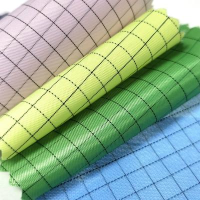 China Tela conductora del ESD del filamento del poliéster de la prueba del polvo para la ropa del recinto limpio en venta